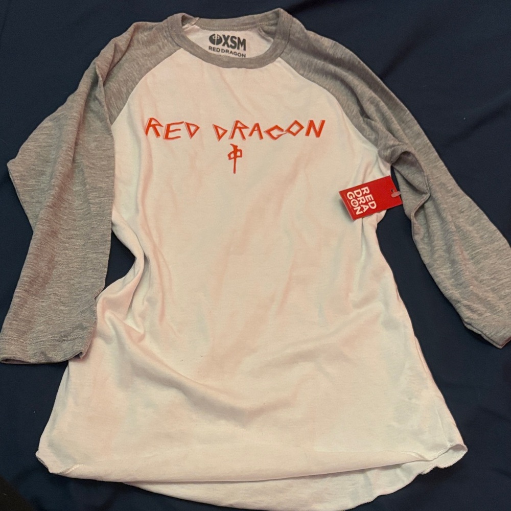 Gray and White Long Sleeve Tee Baseball Shirt